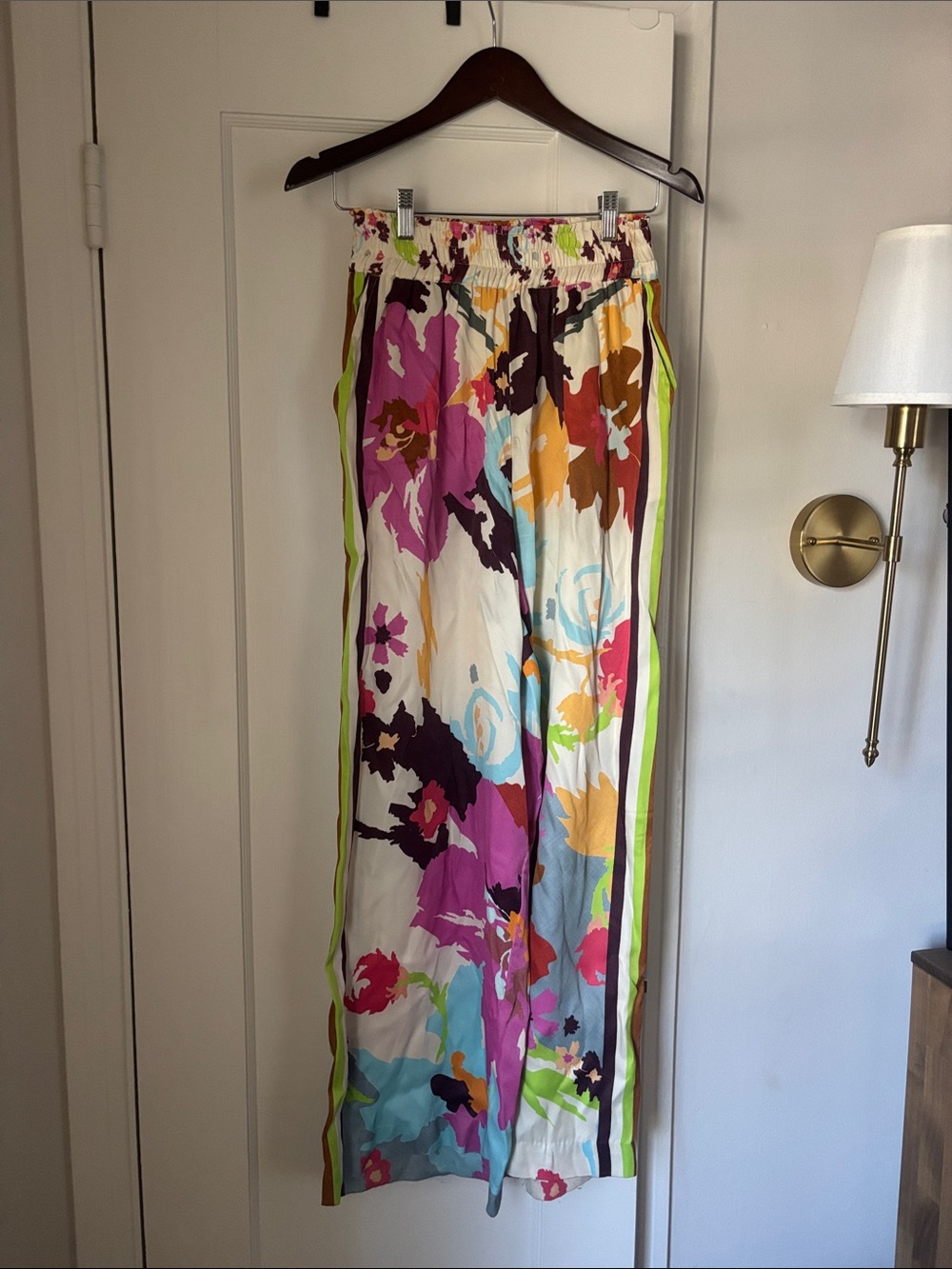 Conditions Apply Womenโs Floral Print Wide Leg Skirt - Multicolor